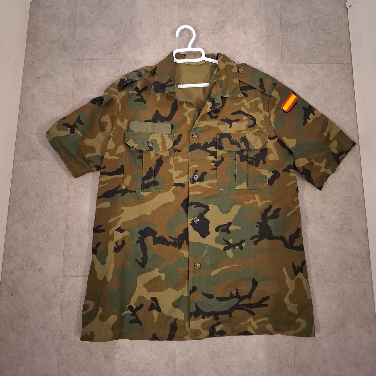 Spanish Army "Ejercito de Tierra" Camouflage Short-sleeve Shirt Size M