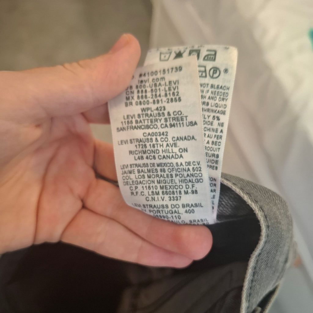 Levi's 513 jeans W30 L30 Grey