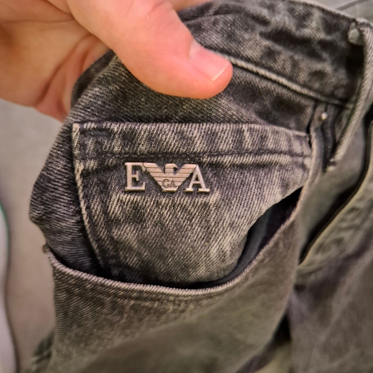 Emporio Armani Jeans J75 Slim Fit Grey Side Logo Size W30 / T30 (pre-owned)