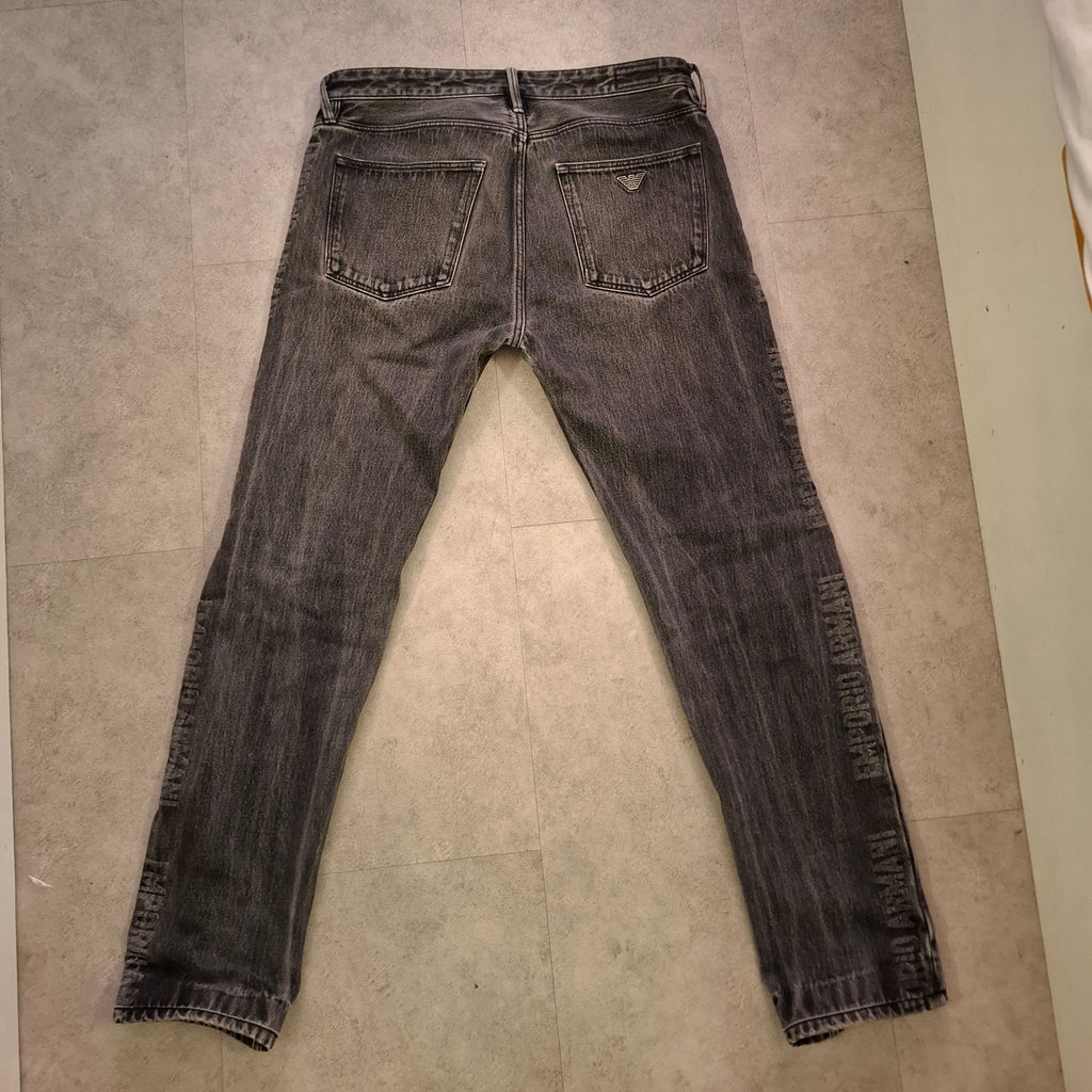 Emporio Armani Jeans J75 Slim Fit Grey Side Logo Size W30 / T30 (pre-owned)