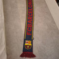 Official FC Barcelona Knitted Fan Scarf – Navy, Red & Gold (Brand New)